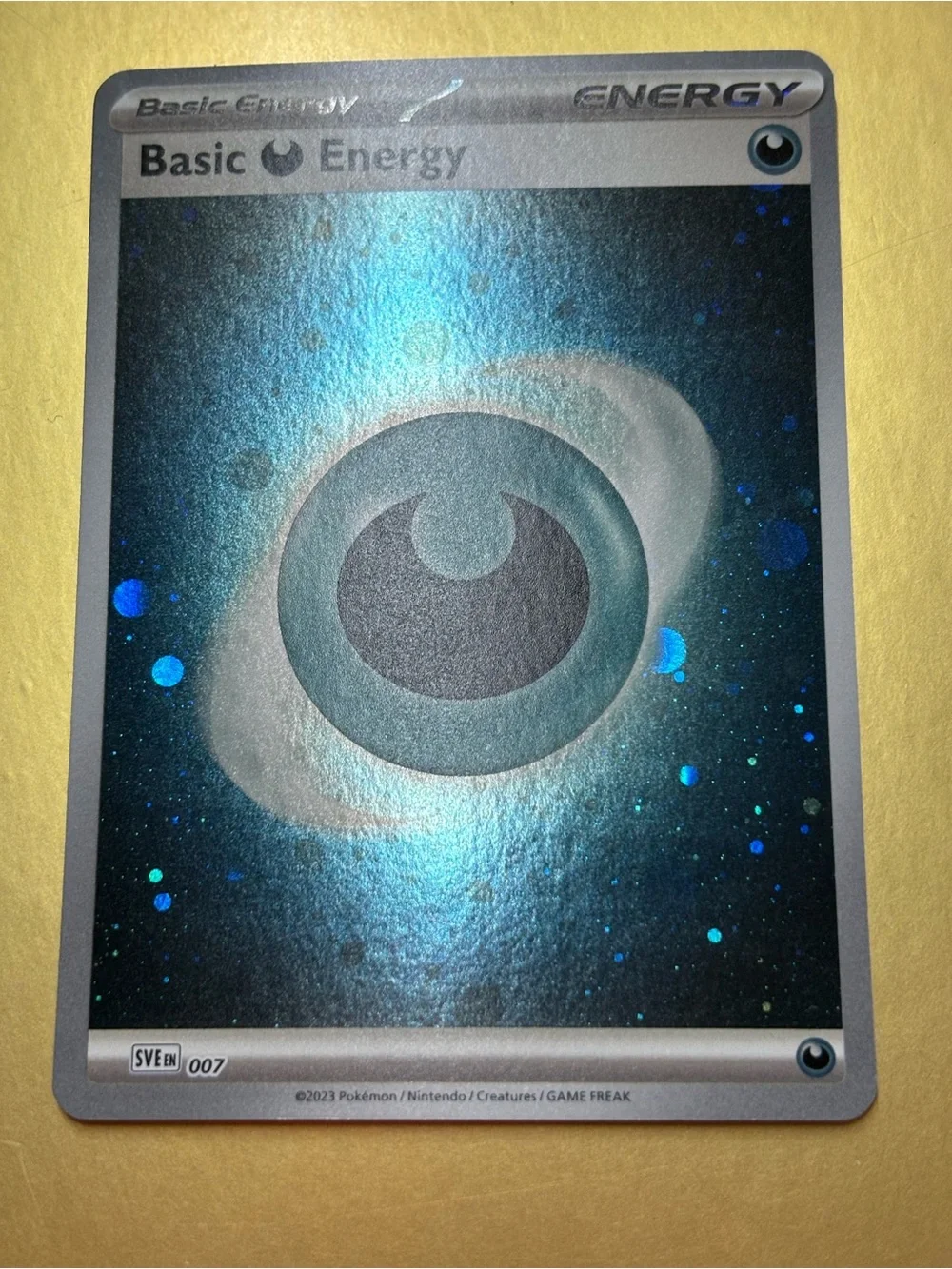 Full Holo Basic Energy Darkness Type Card